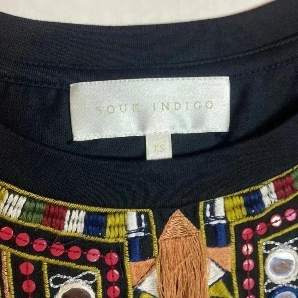 Souk Indigo embellished T-shirt dress NWOT - Picture 2 of 9